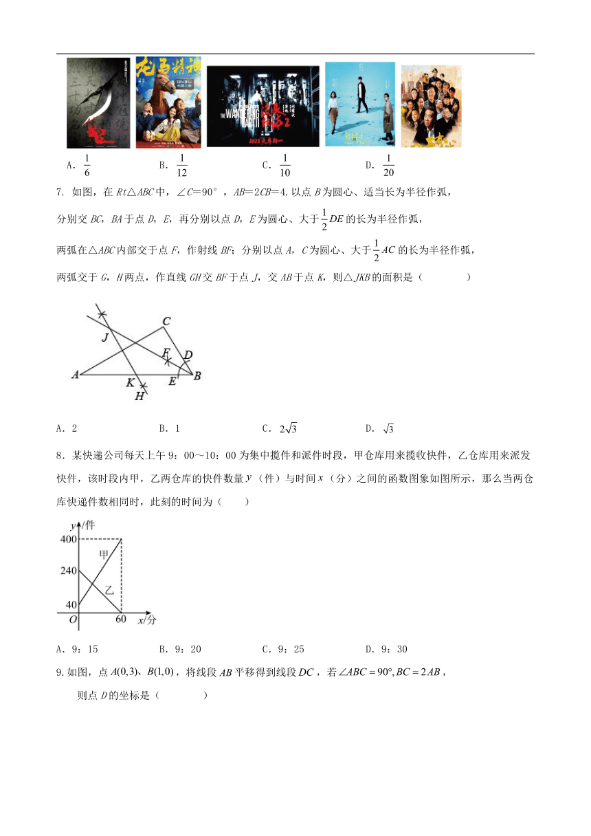 2023 山东省 济南市中考数学冲刺模拟题(含答案)