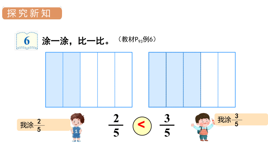 人教版数学三年级上册8 同分母分数比较大小课件（15张PPT)