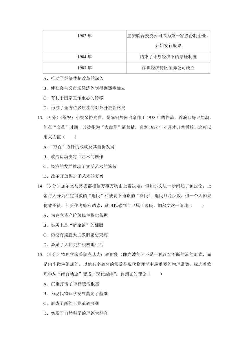 【解析版】湖南省常德二中2020-2021学年高三（上）开学考试历史试题