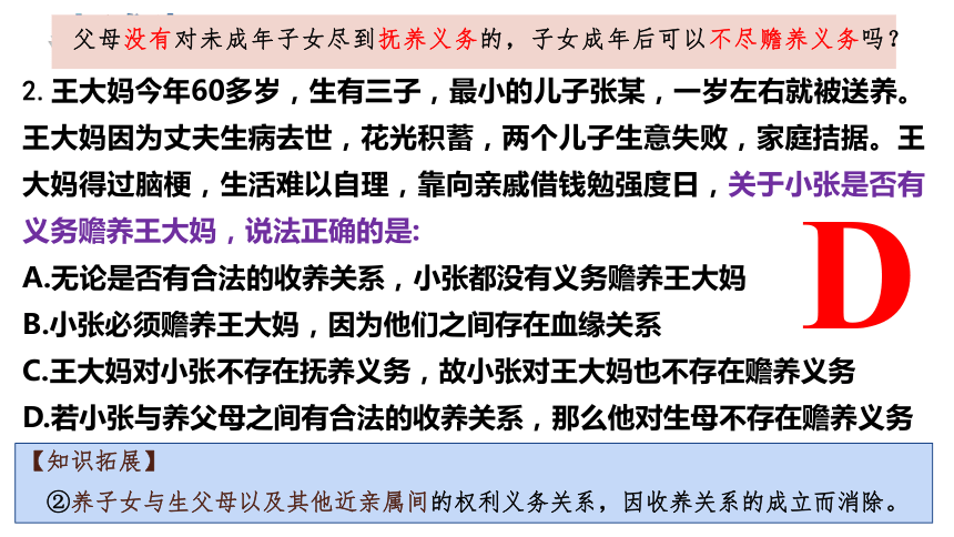 第五课 在和睦家庭中成长 课件（20张ppt）-统编版选择性必修二法律与生活