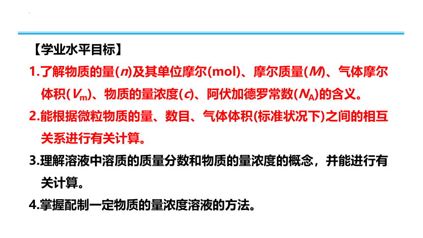 2023年普通高中化学学业水平考试学考复习——专题6　物质的量