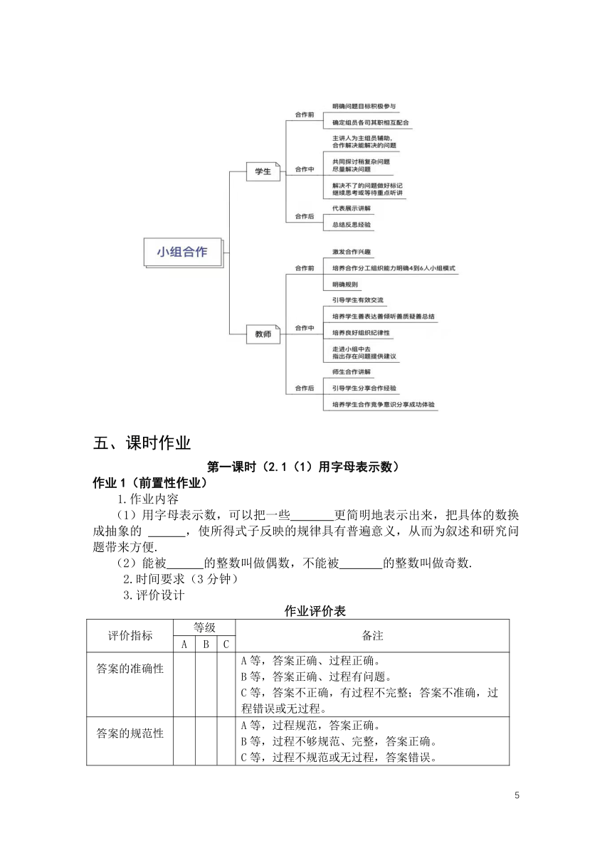 沪科版七年级数学上册 第2章《整式加减》单元作业设计+单元质量检测作业（PDF版，8课时，无答案）