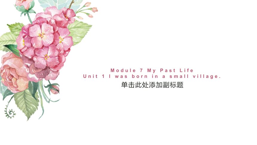 Module 7 My past life Unit 1 I was born in a small village 课件（共22张PPT，无音频）