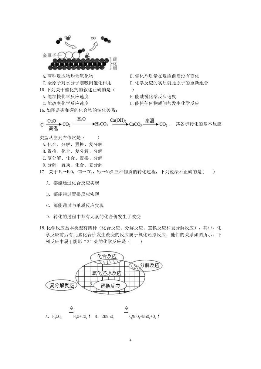 【备考2023】浙江中考科学考前易错点查漏补缺（九）：化学反应分类及原理（含解析）