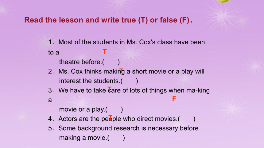Unit 6 Lesson 31 A movie or a Play 课件 +嵌入音频(共24张PPT)