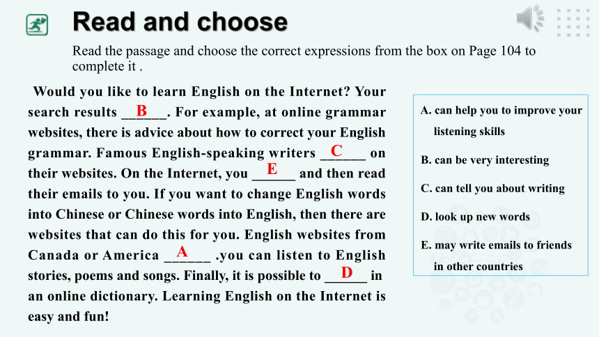 Unit 4 Our world. Topic 3 The Internet makes the world smaller. Section D课件（共26张PPT）+内嵌音频