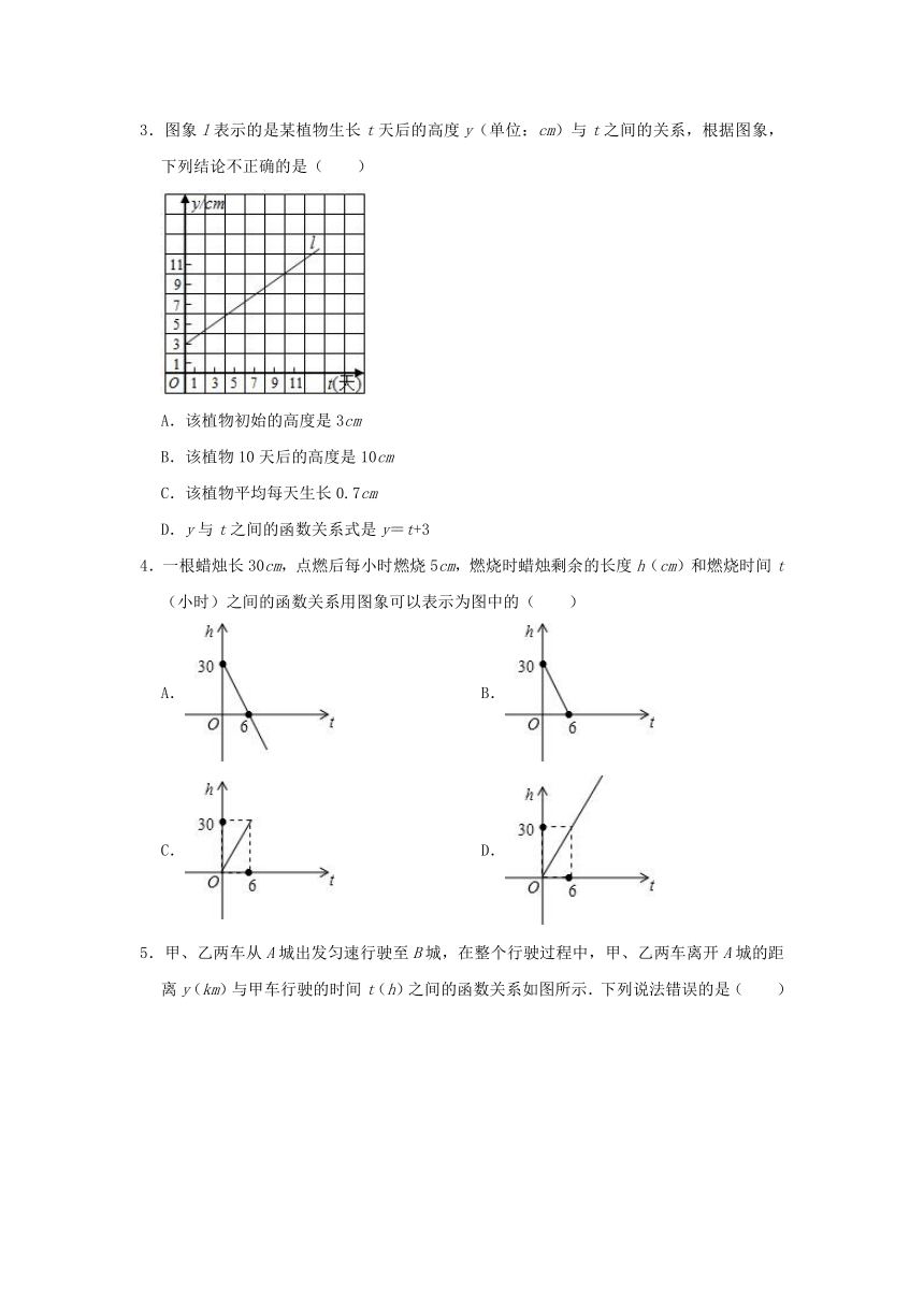 苏科版八年级上册 6.4 用一次函数解决问题（图像综合）选择题拔高训练（二）（Word版 含解析）