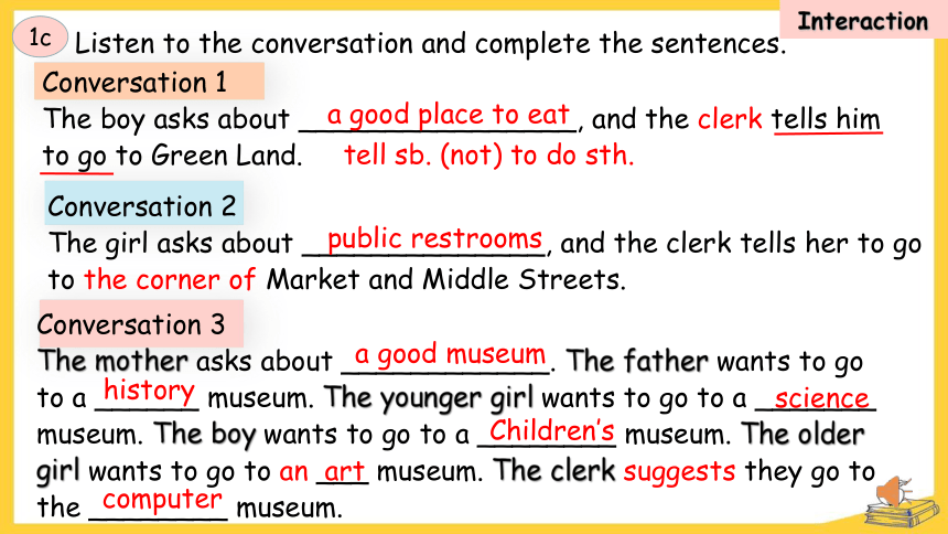 【培优课堂】Section B listening&writing 课件+内嵌音频 人教九年级 Unit 3 Could you please tell me where the restrooms