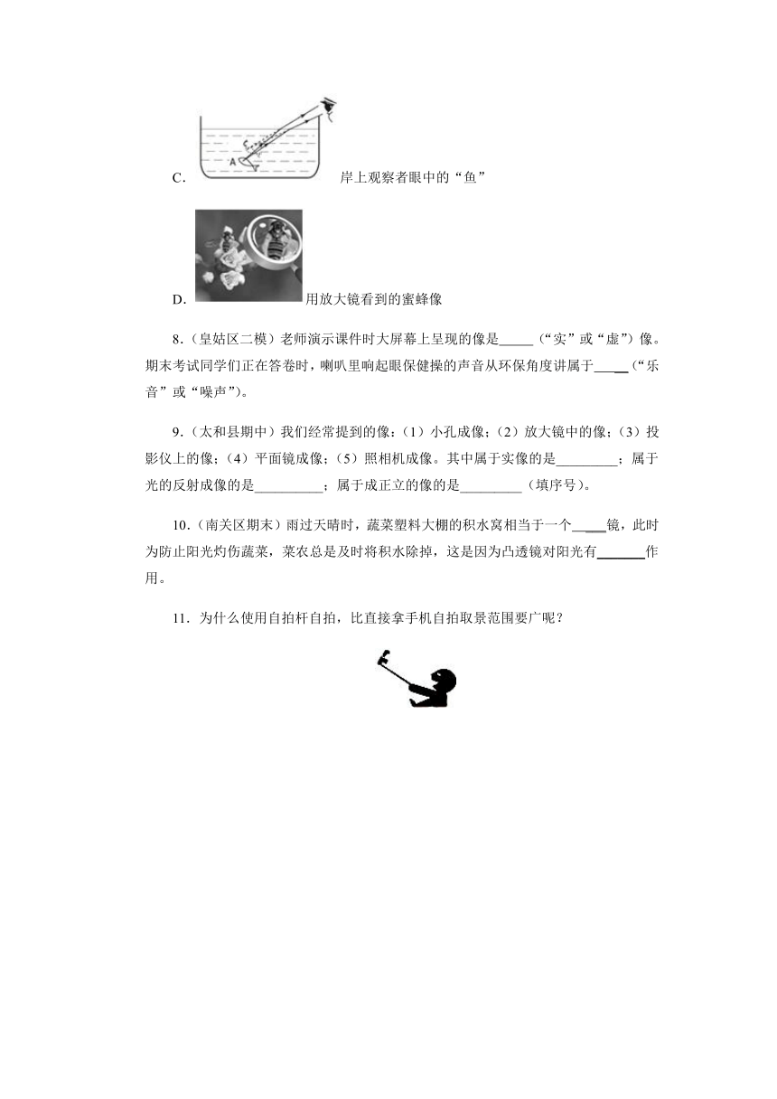 5.2生活中的透镜课后练习 2021-2022学年人教版物理八年级上册（含答案）