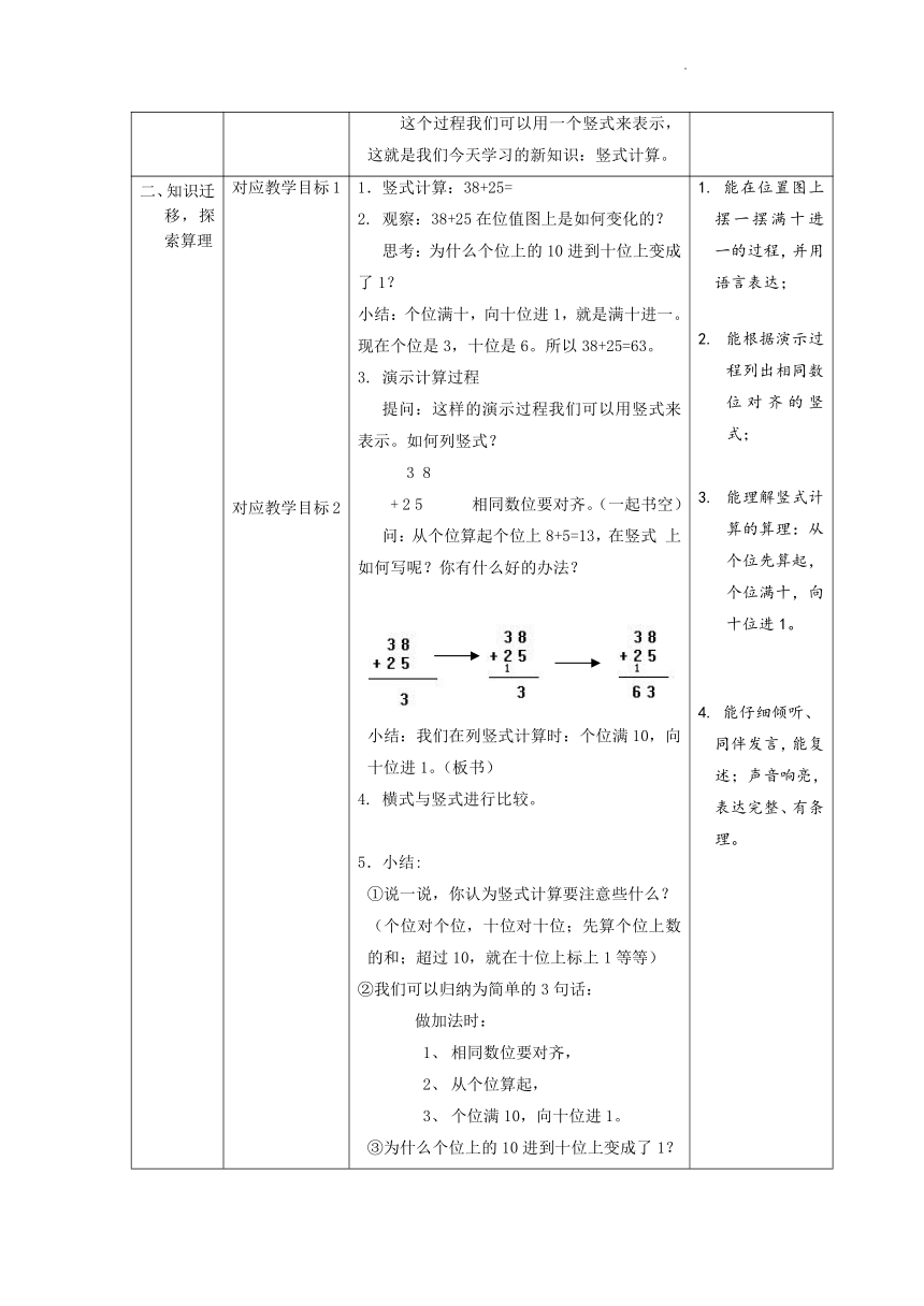 沪教版一年级下学期数学两位数加两位数（竖式计算）（教案）