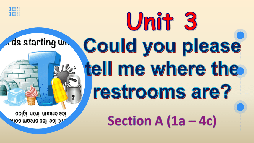 Unit 3 Could you please tell me where the restrooms are? Section A (1a – 4c) 课件 (共39张PPT，无素材)