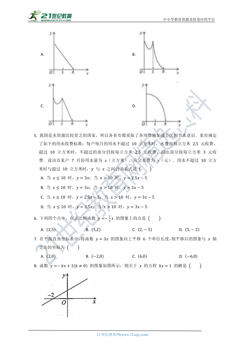 人教版2020--2021八年级（下）数学第十九章《一次函数》单元质量检测试卷B（含解析）