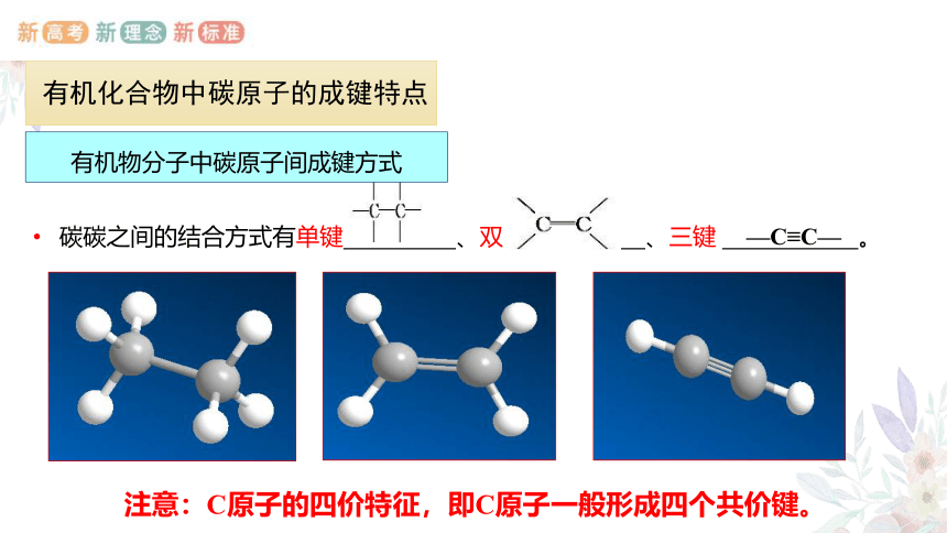 7.1.1 有机化合物中碳原子的成键特点  烷烃的结构(共28张PPT)-高一化学课件(人教版2019必修第二册)