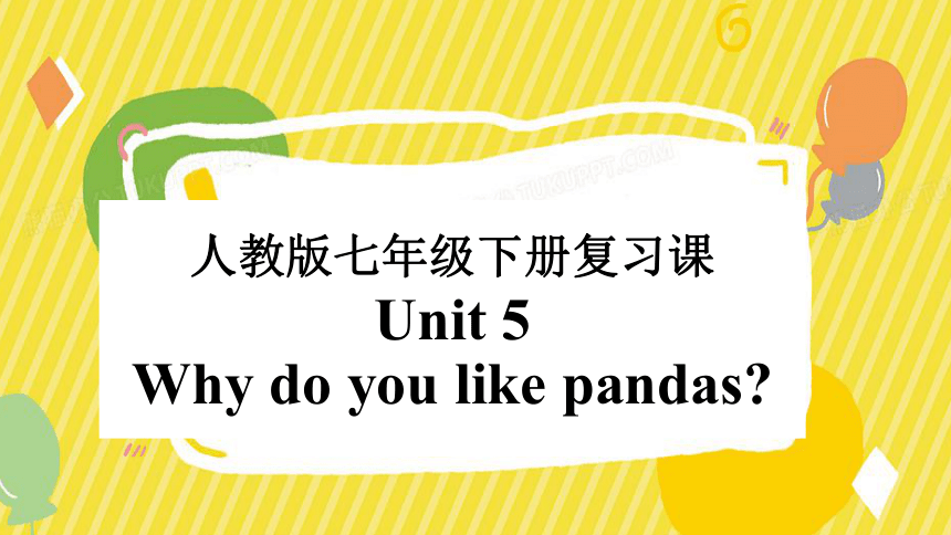 Unit 5 Why do you like pandas?复习课件(共19张PPT)  2022-2023学年人教版英语七年级下册