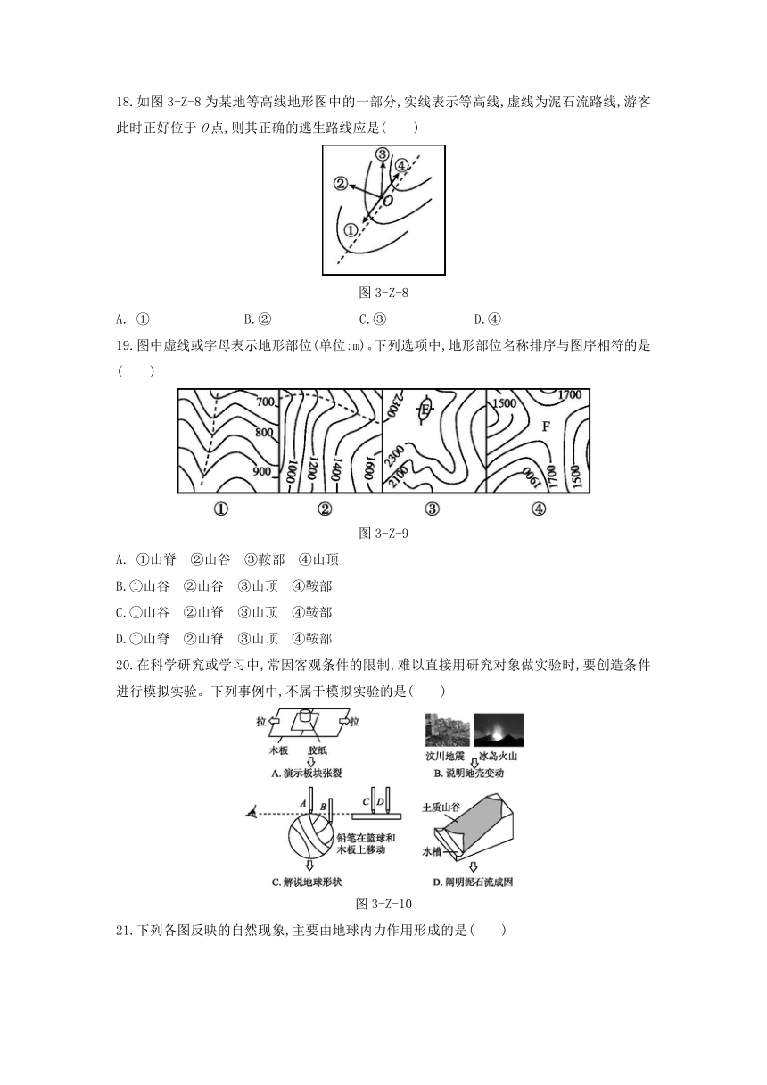 第三章 人类的家园——地球 自我综合评价---2021—2022学年浙教版七上科学（含答案）