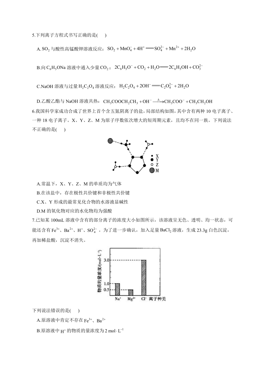 2021届高三下学期5月高考化学终极猜题卷 新高考版 福建地区专用 Word版含解析