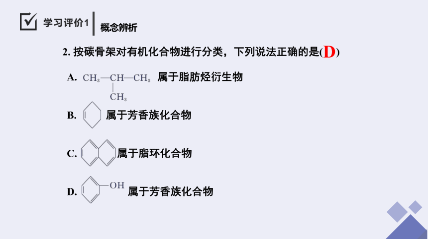 1.1.1 有机化合物的分类方法-高二化学课件(共35张PPT)（人教版2019选择性必修3）