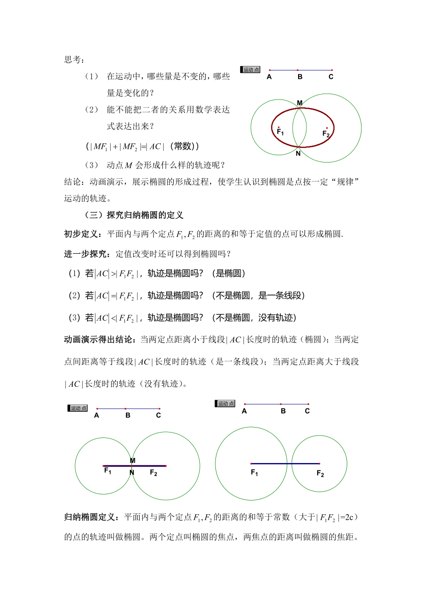 2.1.1椭圆的定义教学设计-湘教版数学选修1-1
