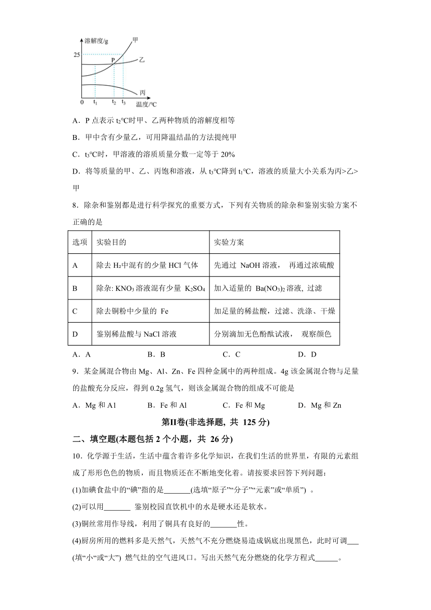 四川省绵阳市盐亭县2023—2024学年下学期九年级中考化学第三次模拟试题（含解析）