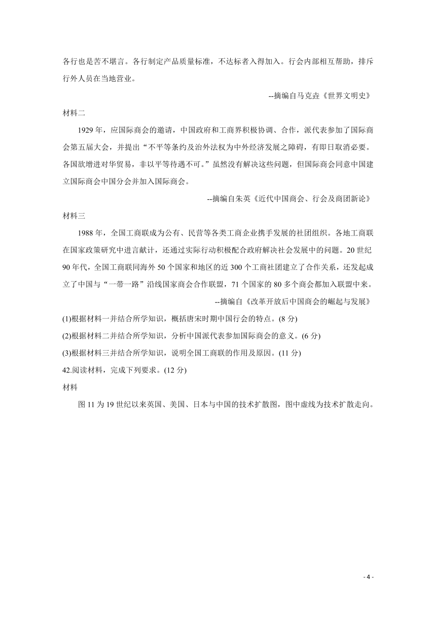 吉林省长春市2021届高三质量检测（四） 历史 解析版
