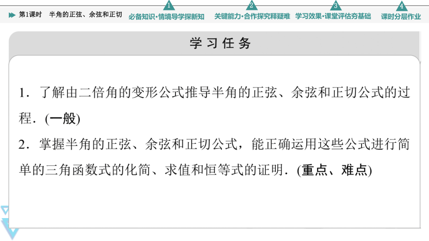 第8章  8.2.4 第1课时 半角的正弦、余弦和正切 课件（共49张PPT）