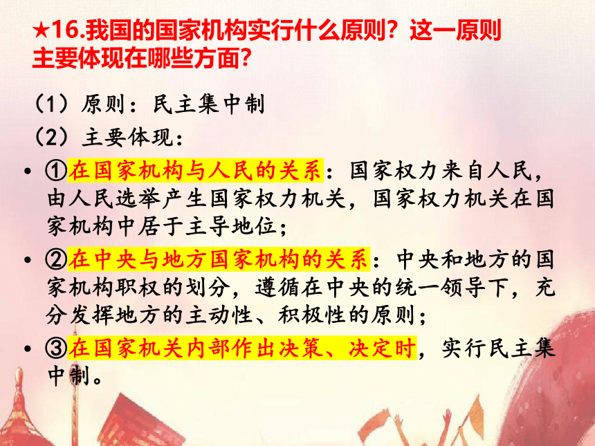 第一单元 坚持宪法至上复习课件(31张PPT )