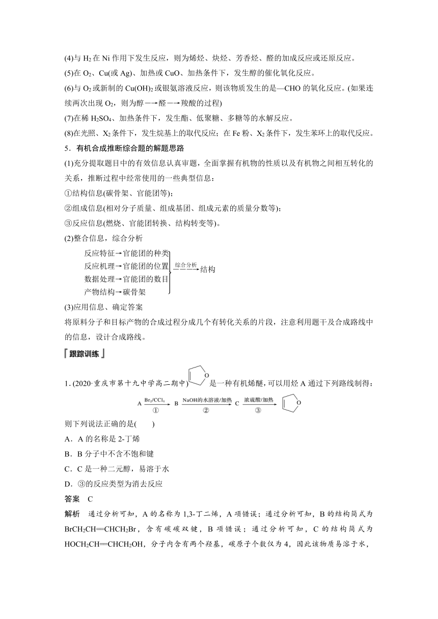 高中化学苏教版（2021）选择性必修3 专题5 微专题8　有机推断题解题的突破口（学案+ word版含解析）