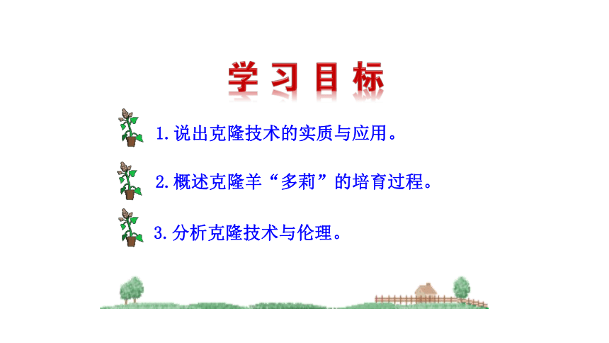 生物济南版八年级下册第七单元 第二章 第二节 克隆技术课件(共20张PPT)