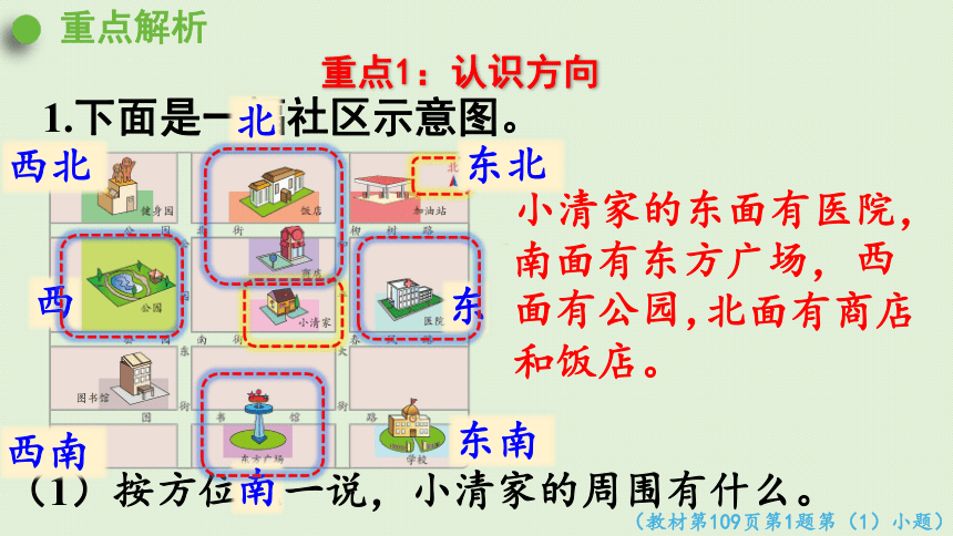 人教版 三年级下册数学 9、 总复习   位置与方向（一）课件（共16张PPT)