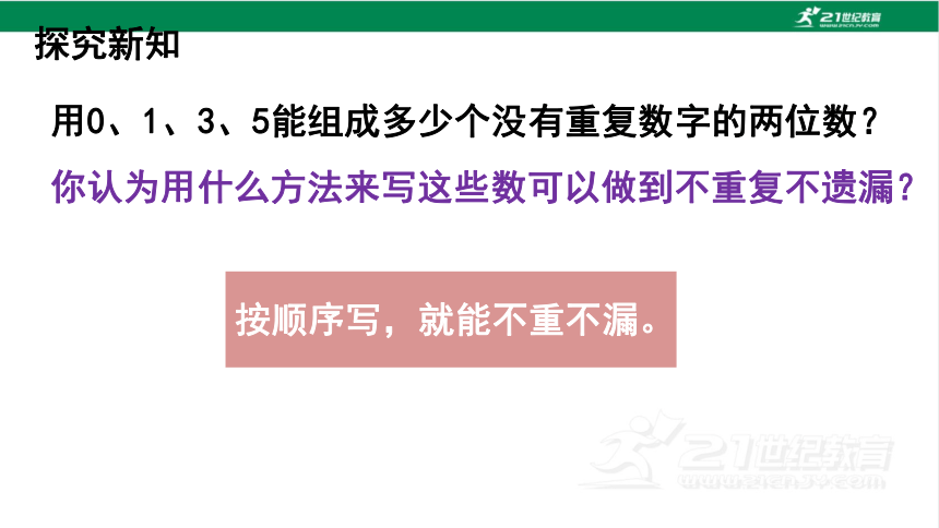 人教版（2023春）数学三年级下册8数学广角——搭配（二）第1课时 简单的排列 课件（15张PPT)