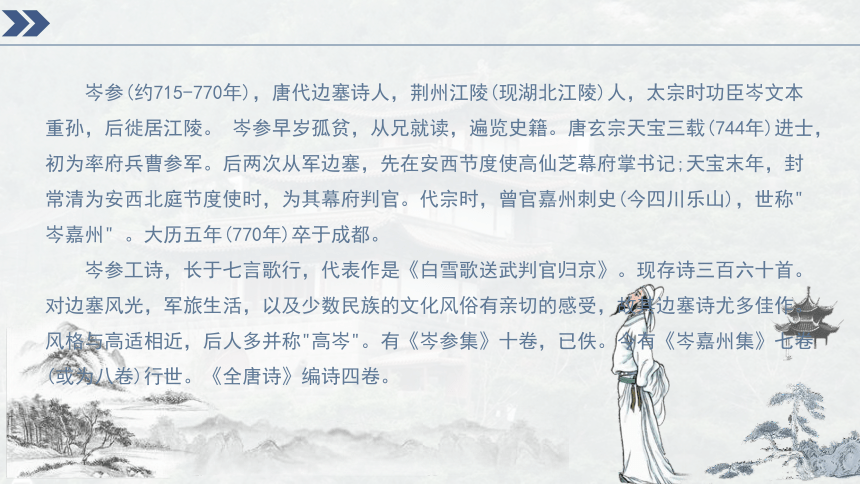 24 诗词曲五首 白雪歌送武判官归京 课件