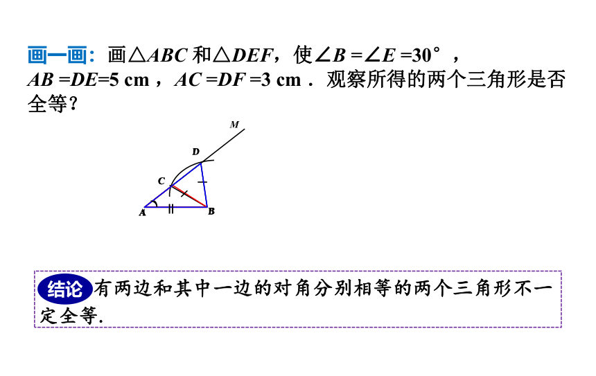 沪科版八年级数学上册14.2.4 其他判定两个三角形全等的条件  课件 (共22张PPT)