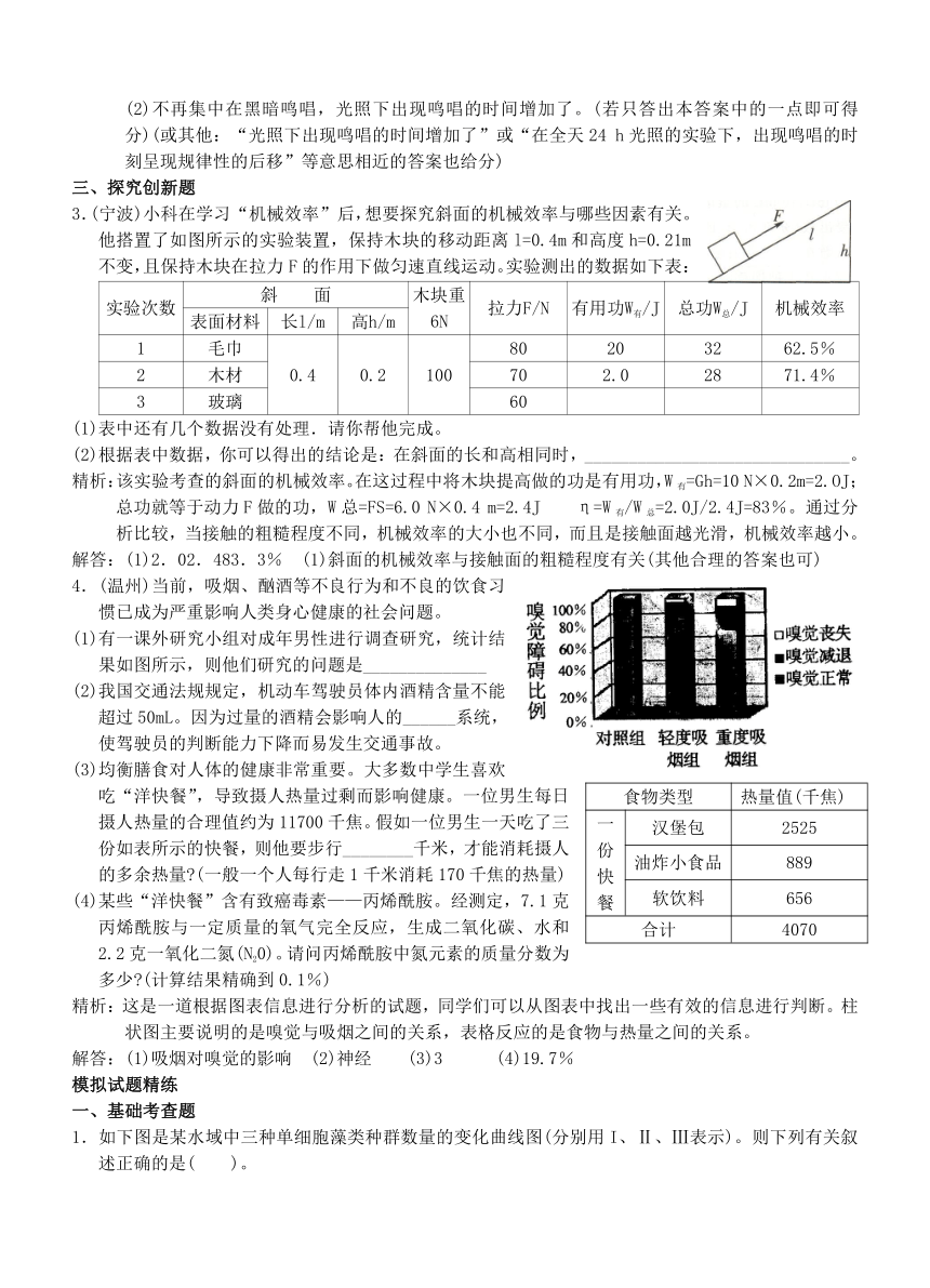 2021年中考科学专题20科学探究、新增题库【真题精析+基础考查+探究创新】（含答案）