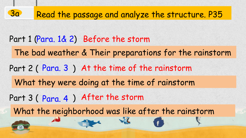 Unit 5 What were you doing when the rainstorm came  Section A 3a-4c  when&while 课件