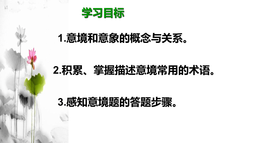 2022届高考语文复习：诗歌鉴赏之意象与意境（课件33张）