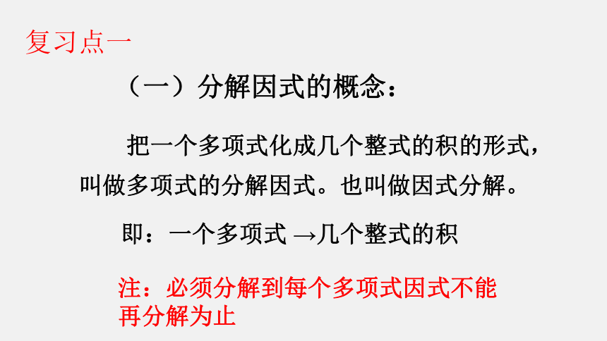 2020-2021学年北师大版八年级数学下册第四章因式分解小结与复习课件（共15张PPT）