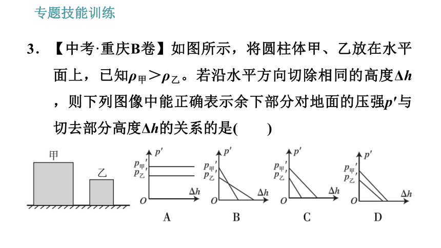 沪粤版八年级下册物理习题课件 第8章 专训（六）  固体、液体压强的分析与计算（29张）