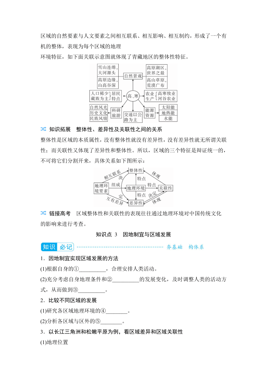 2023届高三地理一轮复习学案 专题十二  区域与区域发展（含答案）