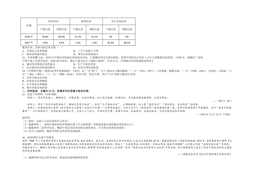 2023届江西省吉安市万安县中高三下学期3月第一次模拟历史试题（含解析）