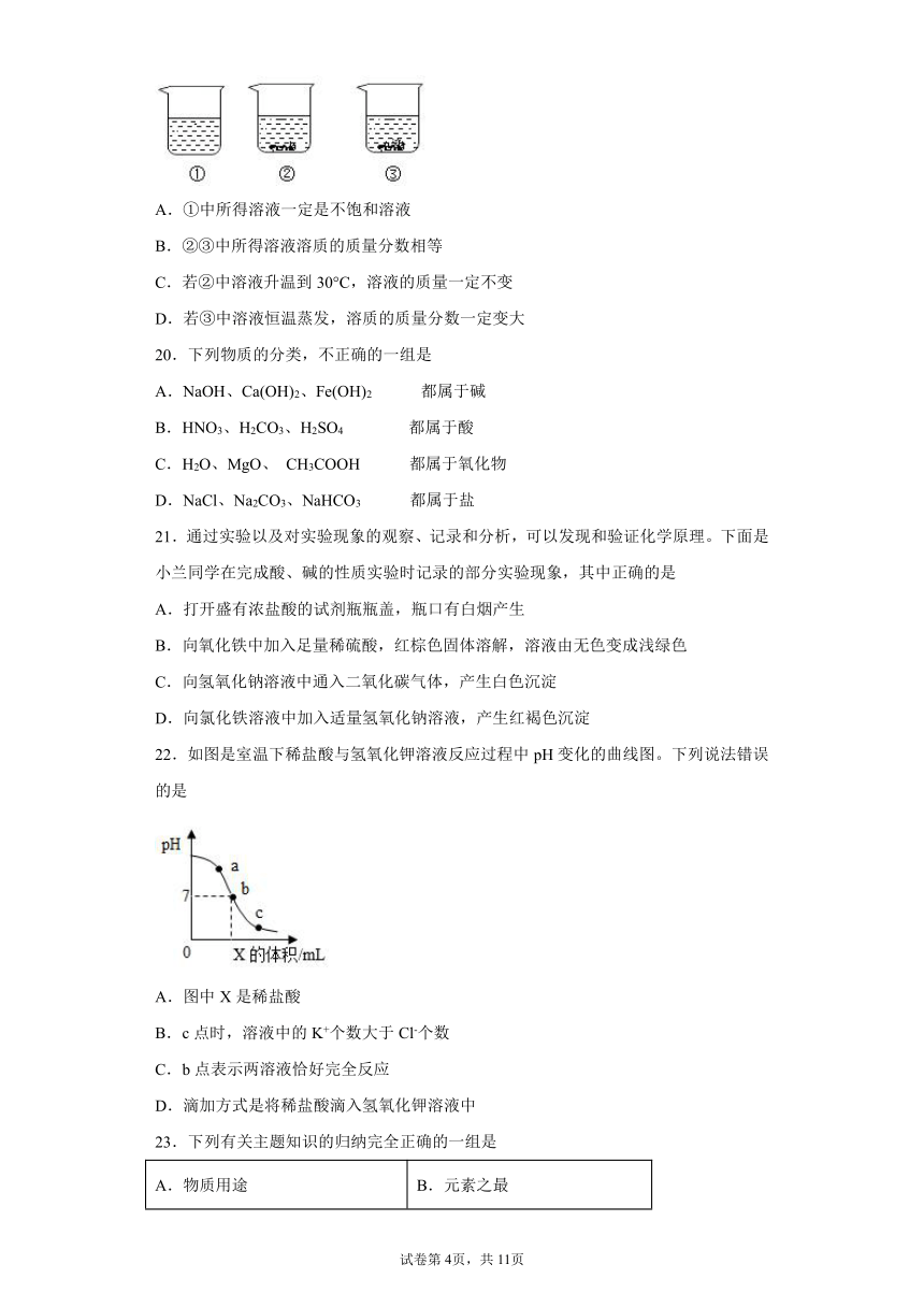 山东省泰安市东平县2021-2022学年九年级上学期期中化学试题（word版 含答案）