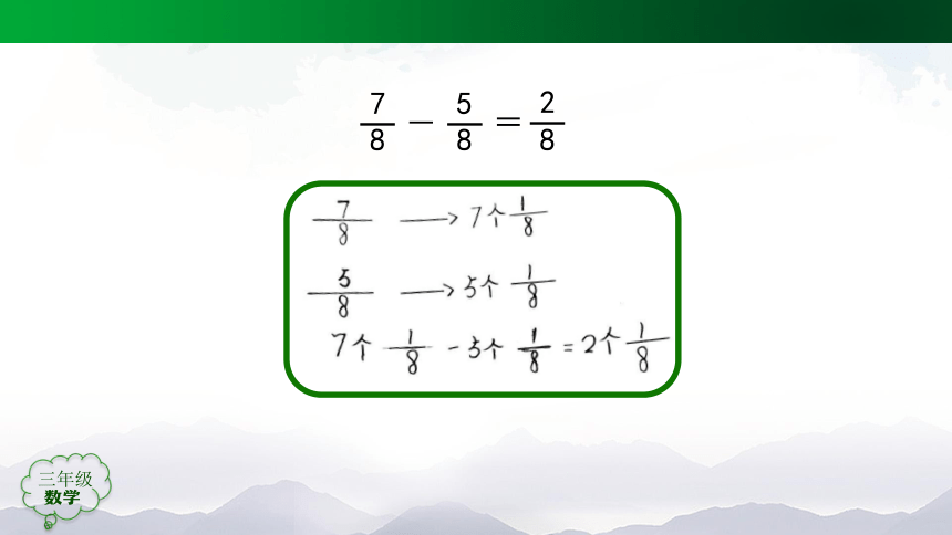 三年级上册【数学(人教版)】分数的简单计算（第2课时）-（32张PPT）课件