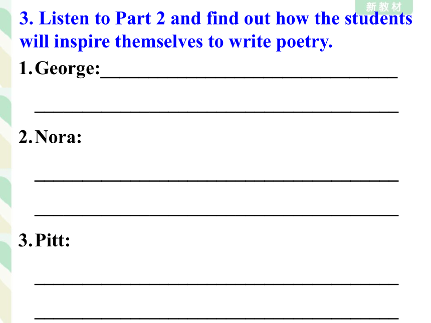 人教版（2019）选择性必修第三册Unit 5 Poems Using Language-同步课件（43张）