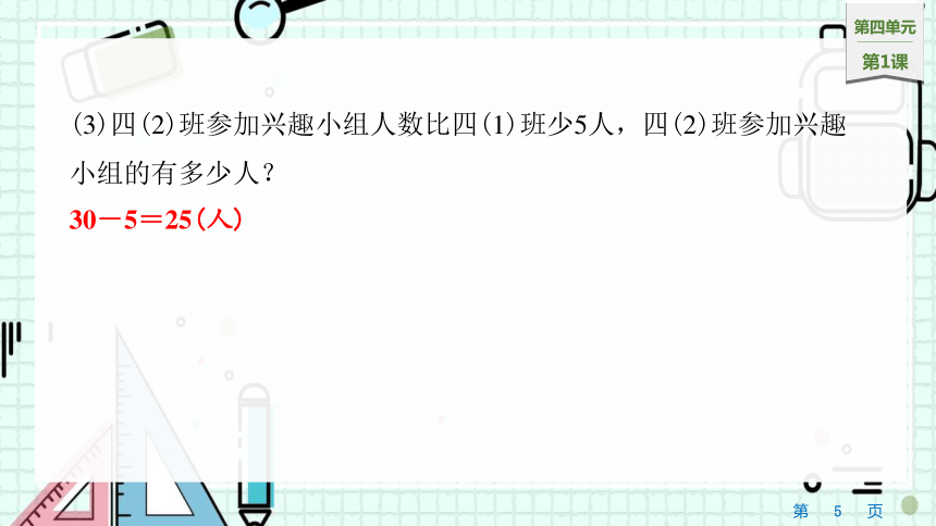 4.1统计表和条形统计图（课件）四年级上册数学苏教版(共18张PPT)