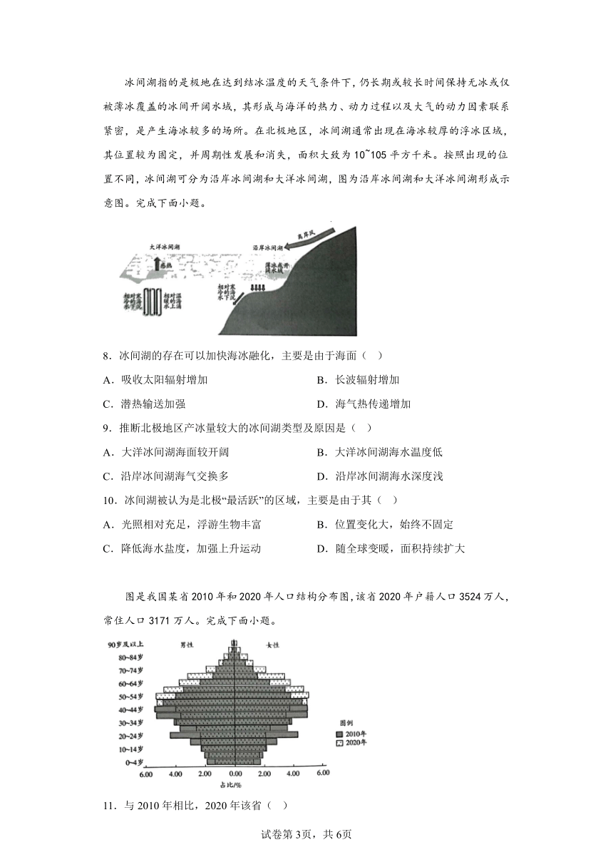 2023届海南省海口市等4地高考模拟预测地理试题（五）（含解析）