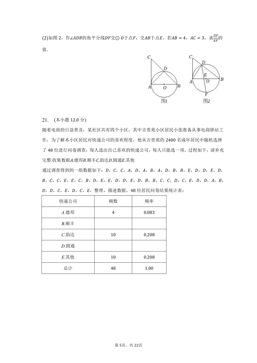 2023年安徽省合肥市瑶海区中考数学二模试卷（含解析）