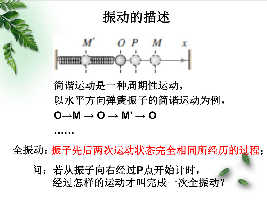 鲁科版(2019)新教材高中物理选择性必修1 2.2振动的描述 课件（16张PPT）