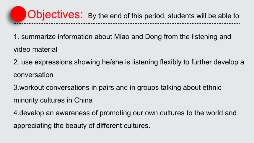 人教版（2019）必修 第三册Unit 3 Diverse Cultures Listening and Talking课件-(共20张PPT)