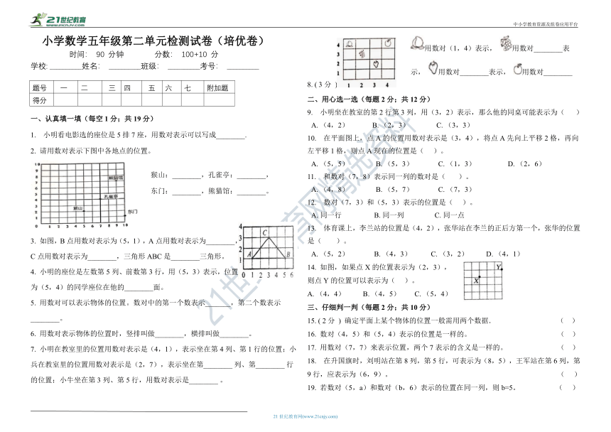 培优卷-人教版五年级数学上册第二单元过关试卷（含答案）