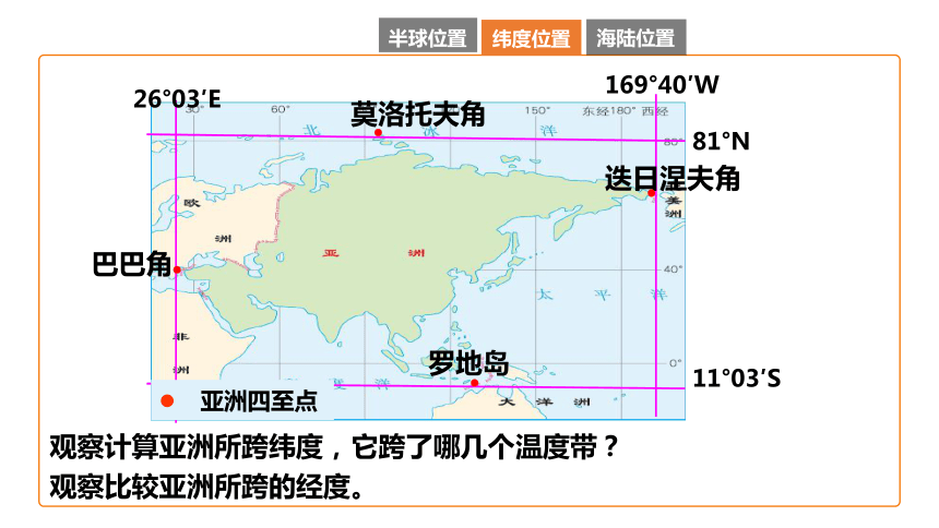 地理仁爱科普版七下6.1 亚洲的位置和范围课件(共22张PPT)