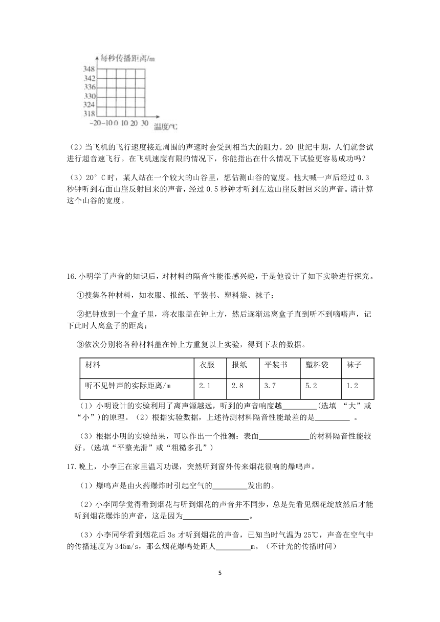 浙教版七年级科学2022-2023学年第二学期期末复习专题训练（十六）：声音的产生和传播【word，含解析】